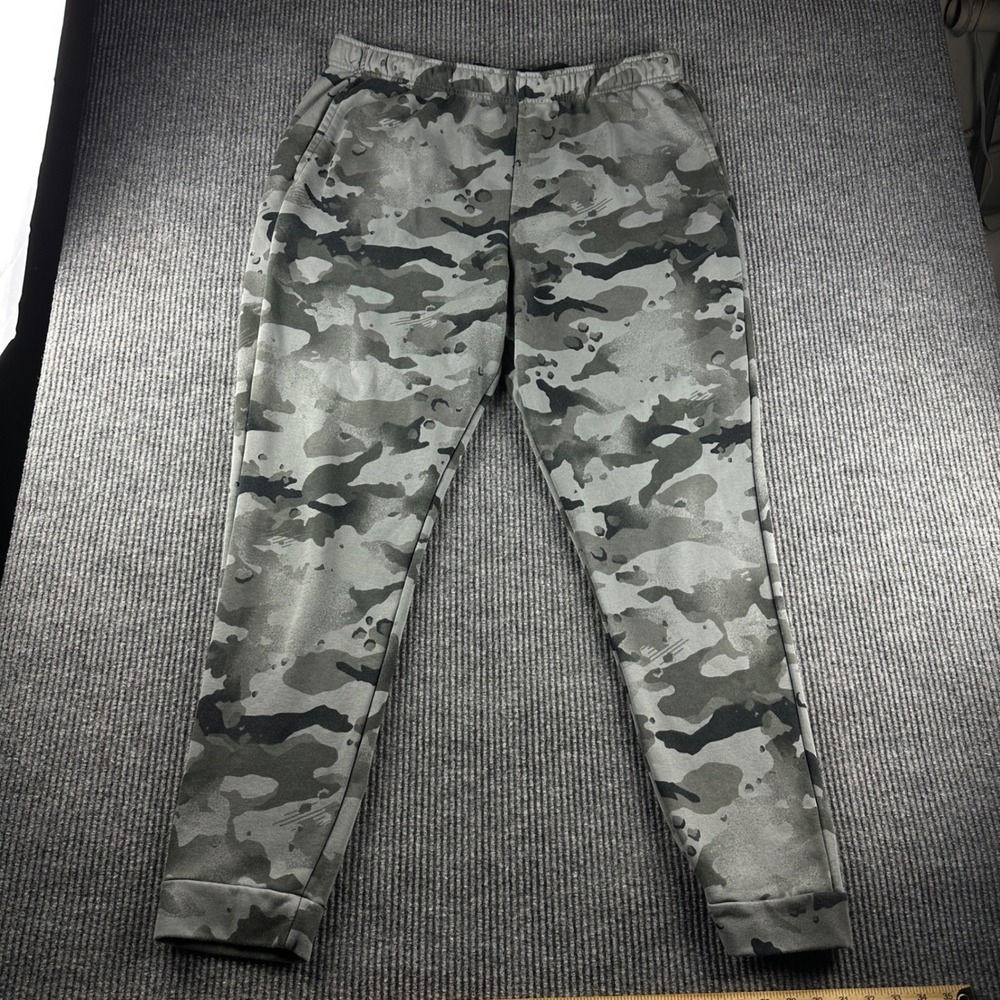 Nike Dri-FIT Camo Joggers Mens 3XL Tall Grey Black Sweatpants CU6200-010